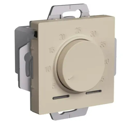 ATLASDESIGN ТЕРМОСТАТ электронный для теплого пола с датчиком, 10A, механизм, ПЕСОЧНЫЙ