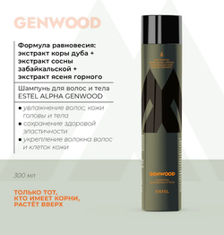 ШАМПУНЬ ДЛЯ ВОЛОС ESTEL ALPHA GENWOOD PRO