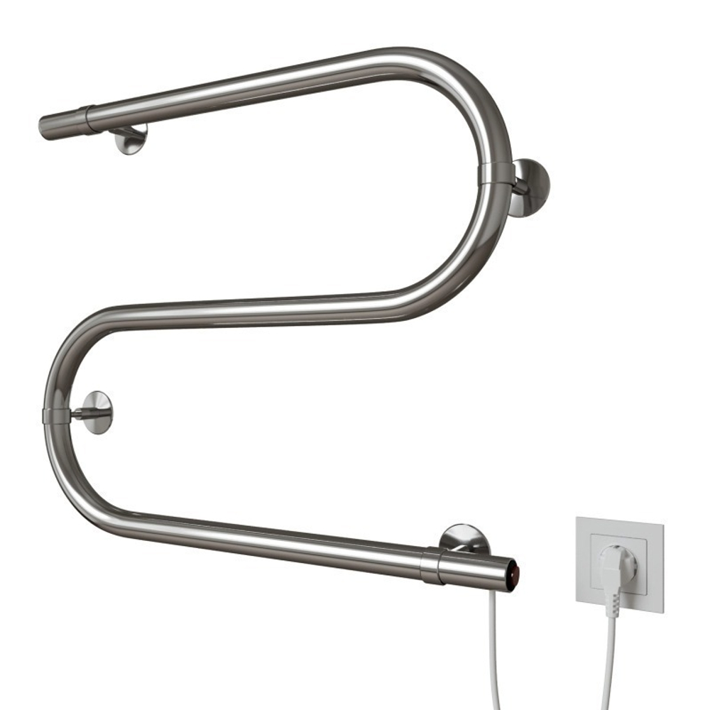 Полотенцесушитель MIXLINE SIMPLE S 40x50 (кнопочный выкл, 130 Вт) ХРОМ