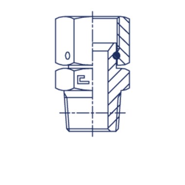 Штуцер FNC JIC 3/4" BSPT 1/4" CAST