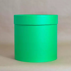 Коробка КРУГ матовая 20*20см ЖЁЛТАЯ