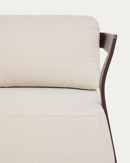 Уличный 3-х местный диван Tamaris из алюминия коричневого цвета, 217 см