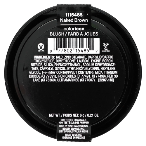 wet n wild, Color Icon, румяна, оттенок 1115485 коричневый, 6 г (0,21 унции)