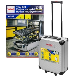 Набор инструментов 246пр. 1/4'',1/2''(6гр.)(4-21мм), в алюминиевом кейсе WMC TOOLS WMC-40246