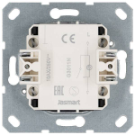 Выключатель одноклавишный со светодиодом 10A 250V~ с накладкой, цвет черный матовый (soft touch)