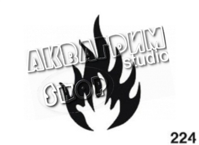 Трафарет для блеск тату "Огонь