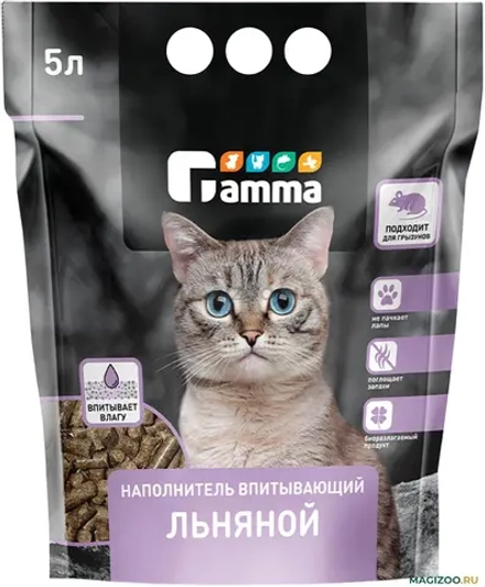 GAMMA Наполнитель впитывающий льняной 5 л