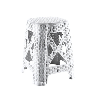 Табурет плетённый белый