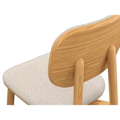 Стул с обивкой Saga, рогожка, бежевый