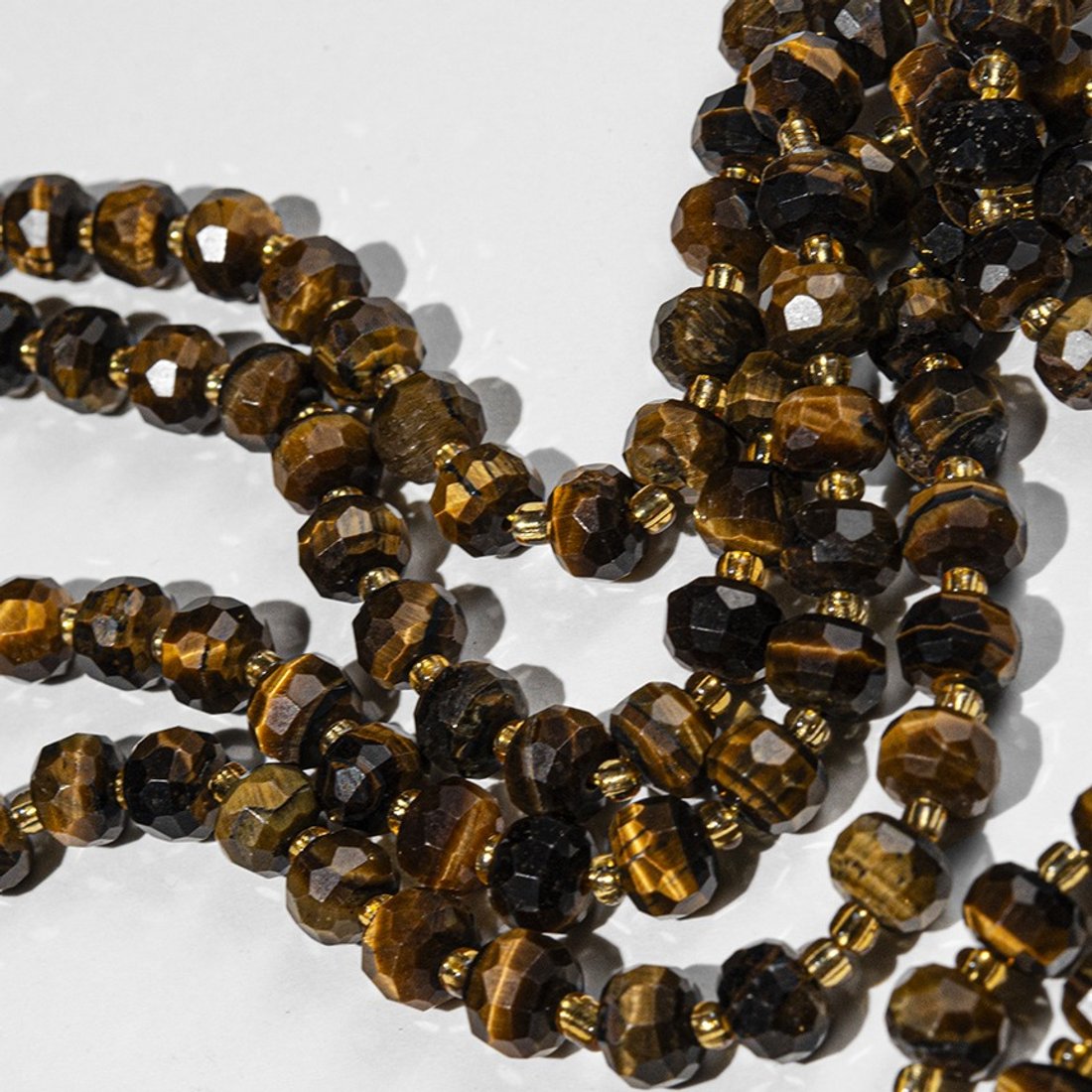 Тигровый глаз натуральный, рондели, микроогранка 7,5*6мм