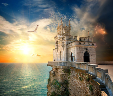 Замок Ласточкино гнездо. Крым, фотокартина (репродукция)