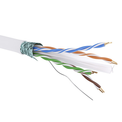 Кабель CAT 6, F/UTP, нг(А)-HF, бухта 305м, белый