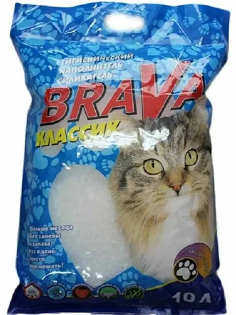 Brava наполнитель силикагелевый для кошек классик