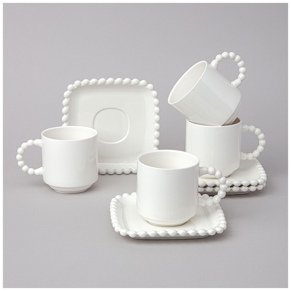 ЧАЙНЫЙ НАБОР LEFARD "PEARL" НА 4 ПЕР. 8 ПР. 7,5*10,5*8 СМ 250 МЛ (КОР=8НАБ.)