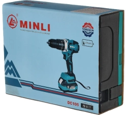 "MINLI Аккумуляторная Бесщеточная ударная Дрель-шуруповерт / 13mm 80N.m Li-ion 18Vx2 DC105-4.0A