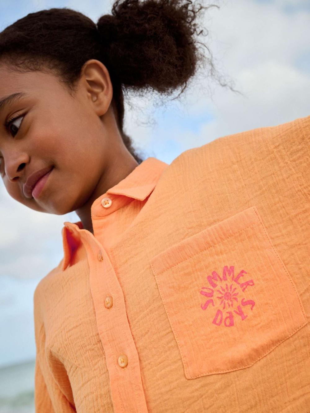 Рубашка для девочки Next AD6-053, Оранжевый