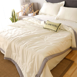 Комплект постельного белья с Одеялом VIVA - HOME TEXTILE, Однотонный, Сатин, Евро