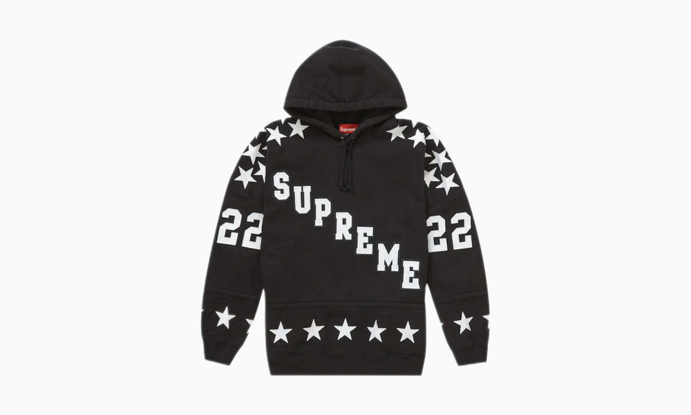 Supreme Hockey Hooded Sweatshirt "Black"