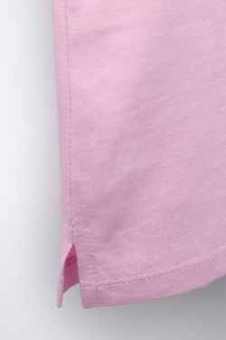 ZARA ЛОНГСЛИВ С РЕЛЬЕФНЫМ ПРИНТОМ, РОЗОВЫЙ