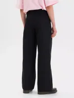 Купить Брюки FOS Объемные со складками Черные Брюки FOS Объемные со складками Черные