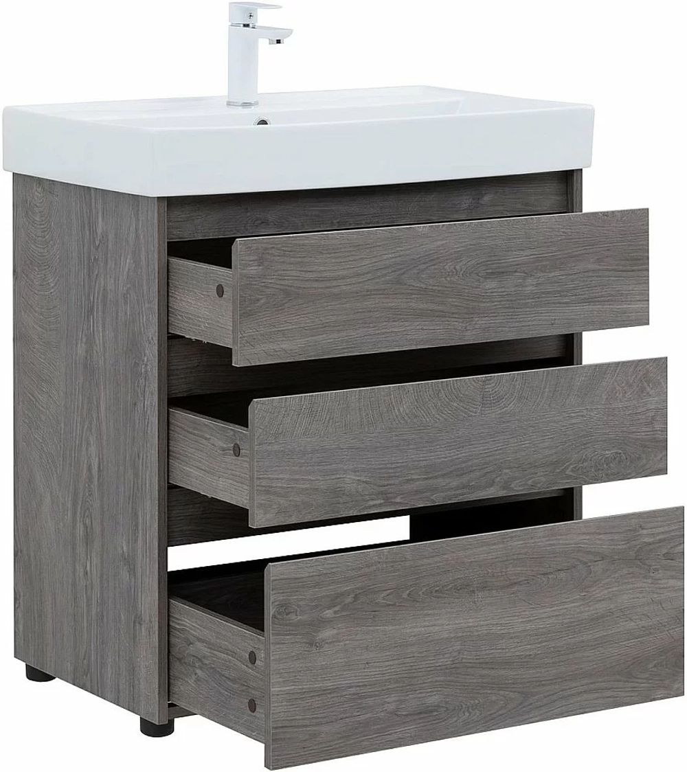 Тумба с раковиной Aquanet Nova Lite 302473 75 дуб рошелье