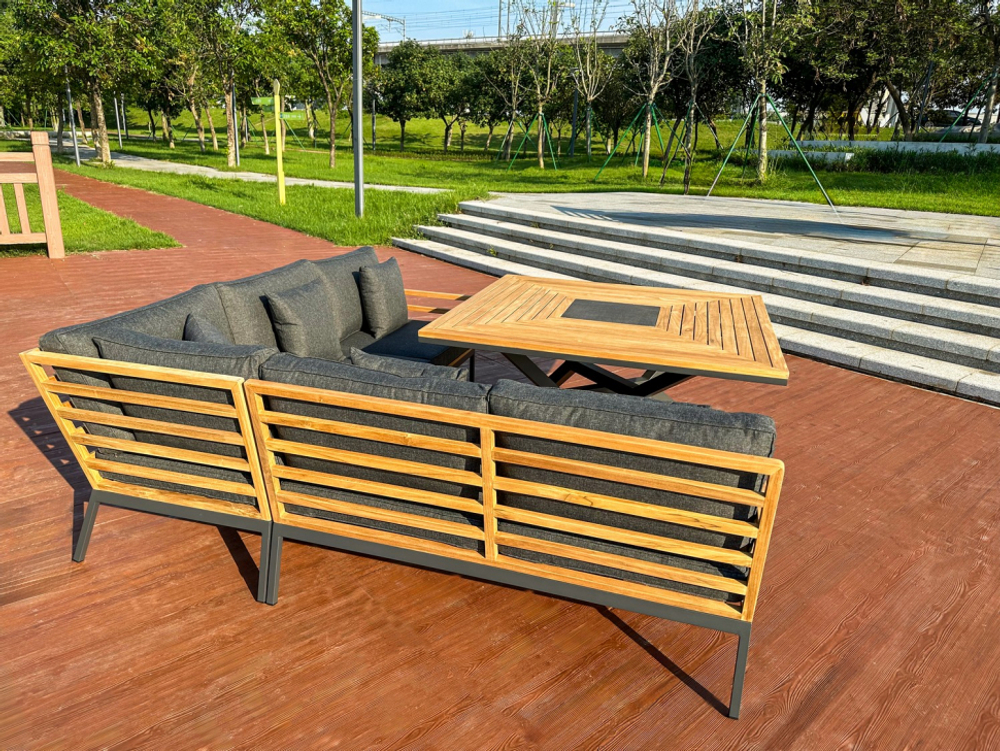 Обеденная группа Ideal Patio ЭГМОНТ угловая со столом 140х140