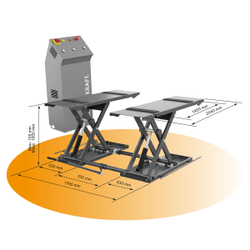 WDK-505Z Подъемник ножничный мобильный шиномонтажный 3 тонны, 220В