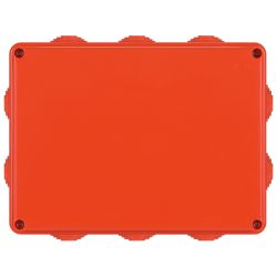 Распаячная коробка ЭРА KORv-190-140-70-10g-OR-FR ОП огнестойкая 190х140х70мм оранжевая с гермовводами 10 вх. IP55