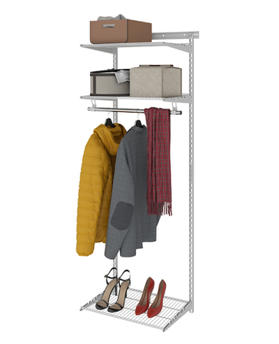 ПРАКТИК Гардеробная система Basic G60 белая, 65x45x205 см