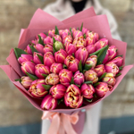 Букет из пионовидных тюльпанов "Columbus"