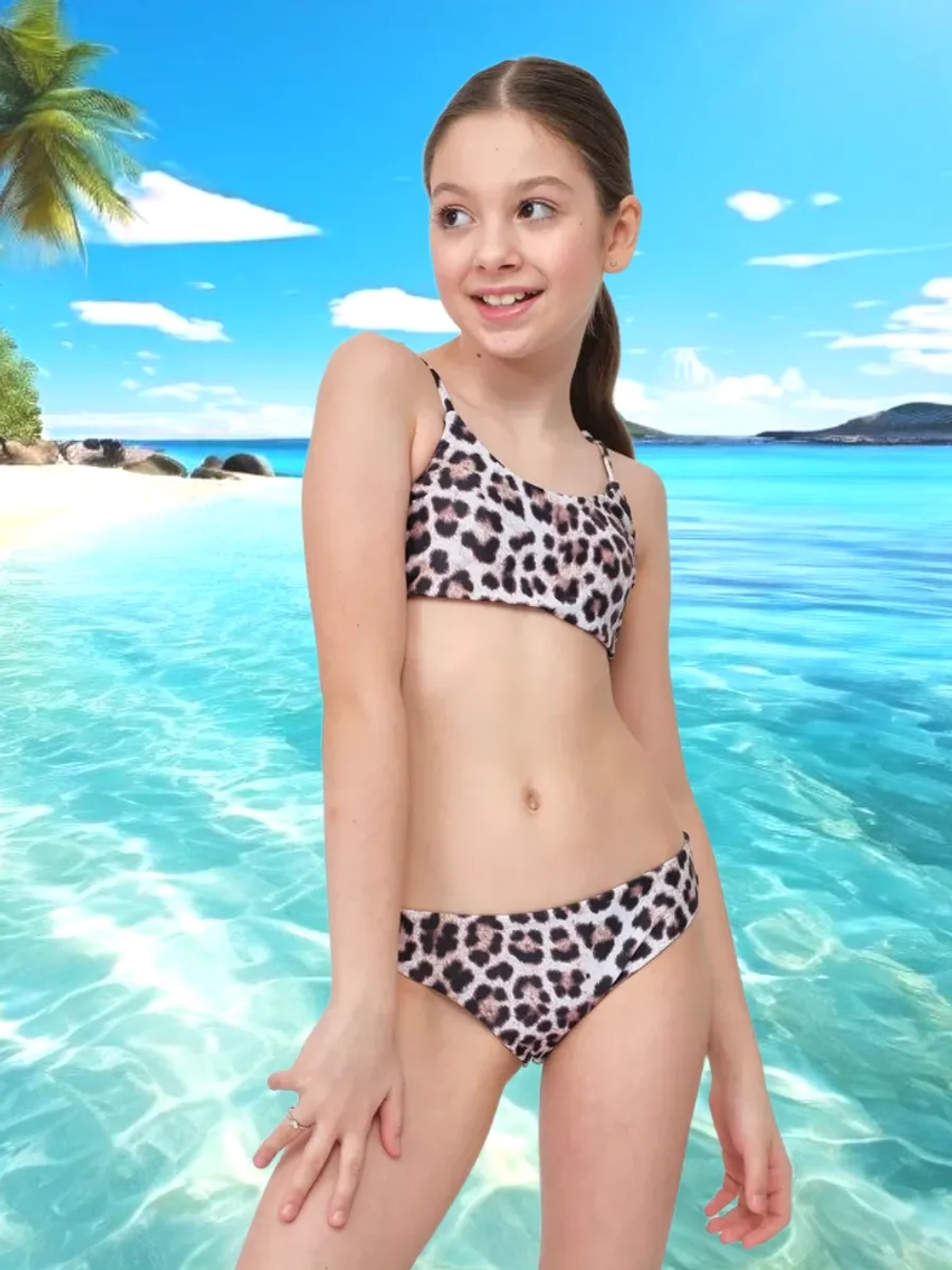 купальник раздельный с топом для бассейна