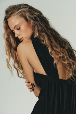 ZARA КОМБИНИРОВАННОЕ ПЛАТЬЕ С ПРОЗРАЧНЫМИ ДЕТАЛЯМИ, ЧЕРНЫЙ