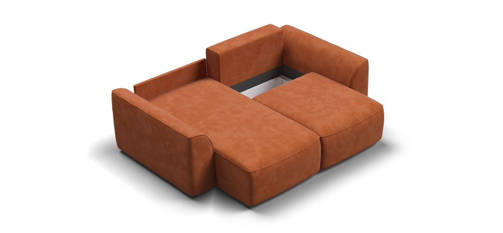 Угловой диван KING MODOOL Велюр Alkantara оранж