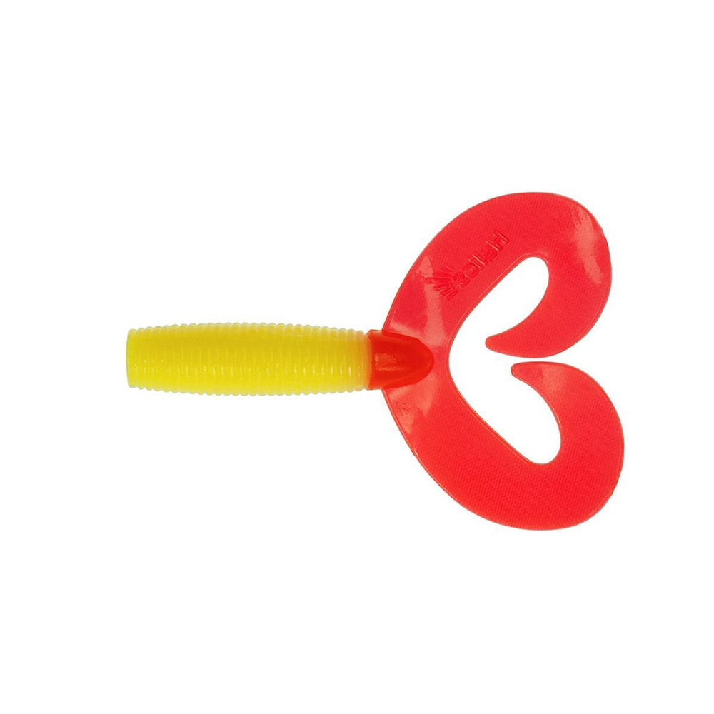 Твистер несъедоб. Credo Double Tail 2,95"/7,5 см Yellow RT 100шт. (HS-12-038-N) Helios