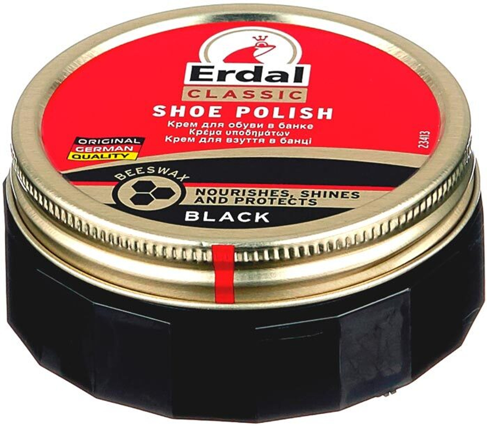 Крем для обуви в банке Erdal Shoe Polish Черный 75 г