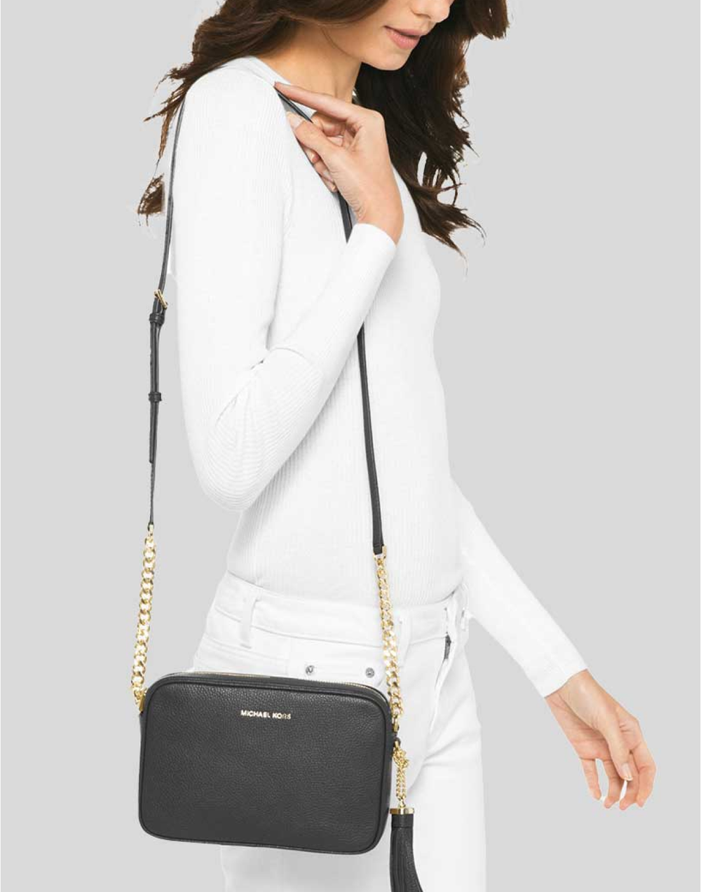 Кросс-боди Michael Kors Ginny Leather | Черный