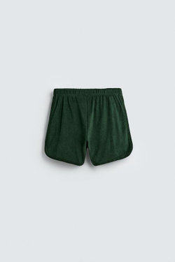 ZARA БЕРМУДЫ ЖАККАРДОВОЙ ТЕКСТУРЫ, ТЕМНО-ЗЕЛЕНЫЙ