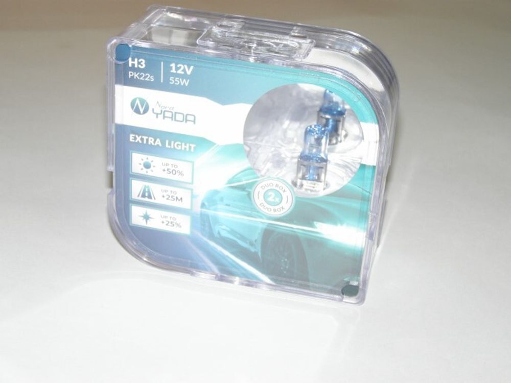 Лампа H3 12V 55W Pk22s набор +50% EXTRA LIGHT (Nord Yada)