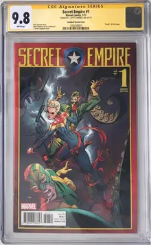 CGC Secret Empire #1. Автограф Скотт Кэмпбелл. Состояние 9,8