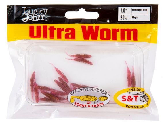Слаги съедобные LJ Pro Series ULTRAWORM 1,0in (2,54 см), цв. S14, 20 шт.