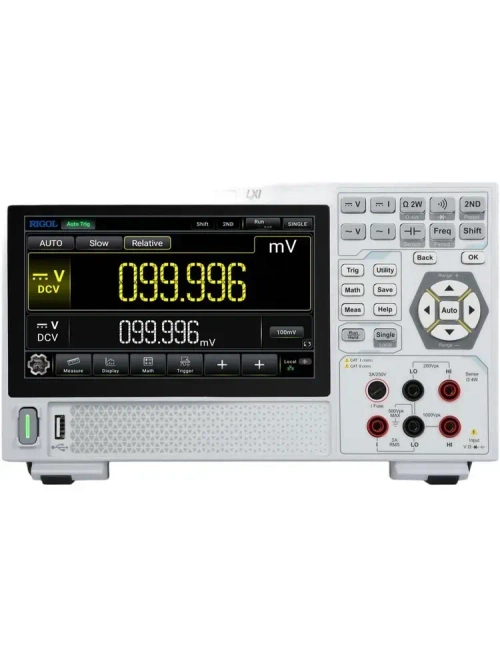 Цифровой настольный мультиметр RIGOL DM858E с 5,5-битным разрешением 80 rdgs, точность 0,06% постоянного тока, объем памяти 20 000