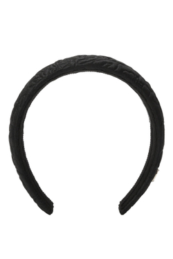 Объемный ободок из черного жаккарда