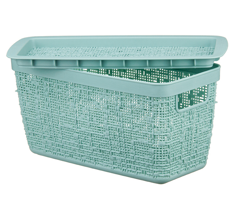 Коробка БЯЗЬ 4л с крышкой прямоугольная 28×14×14 cм М 2325