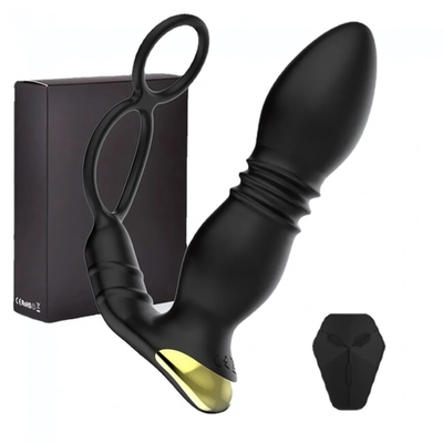 Телескопическая анальная массажер простаты Rosyland APP (Цвет: черный)