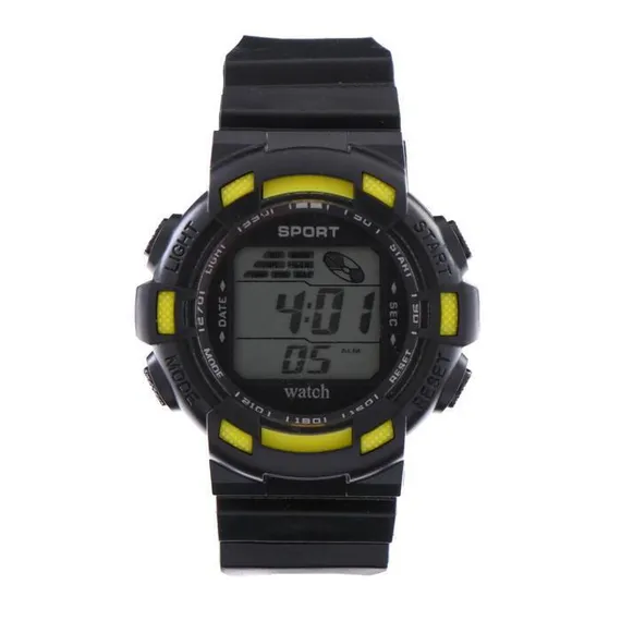 Часы наручные электронные: водонепроницаемоесть, будильник, d-4.5 см, микс