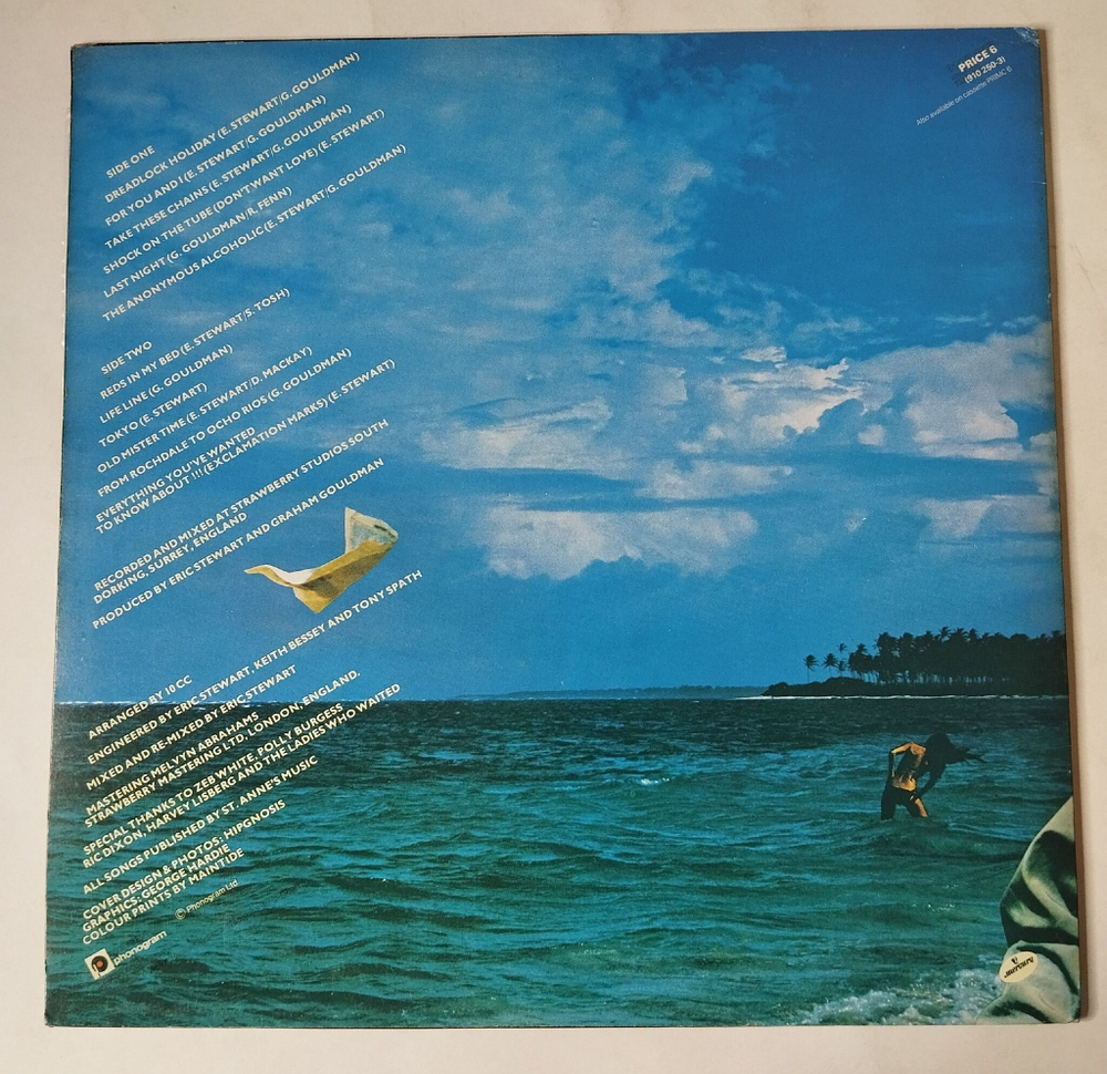 Винтажная виниловая пластинка LP 10cc Bloody Tourists (UK 1978)