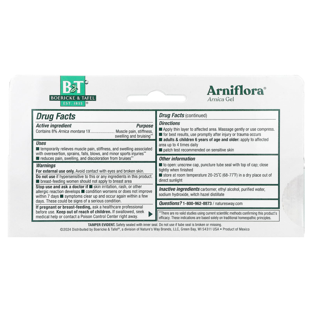 Boericke & Tafel, Arniflorar®, гель для местного применения с арникой, для детей от 6 лет, 78 г (2,75 унции)
