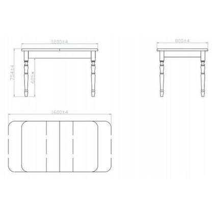 Обеденный стол Дионис 120(160)x80 (темный дуб)