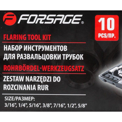 Набор инструментов для развальцовки трубок Forsage 10пр
