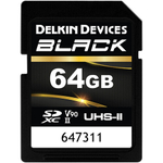 Карта памяти Delkin Devices Black SDXC 64GB UHS-II V90, R/W 300/250 МБ/с